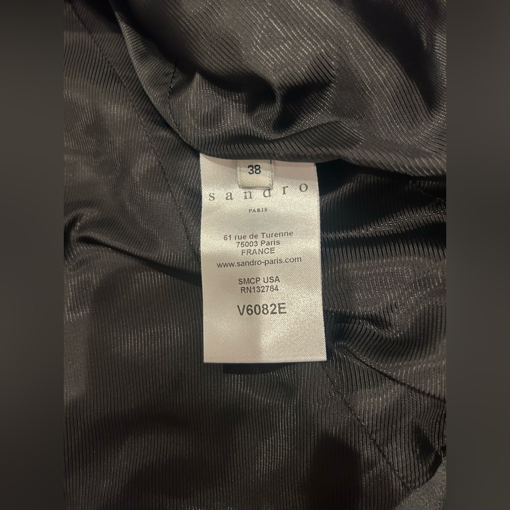 SANDRO PARIS Blazer Jacket in Black / Size 38 / - Picture 9 of 10